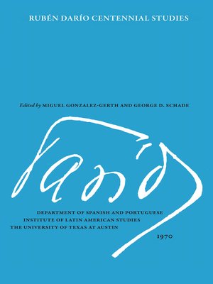 cover image of Ruben Dario Centennial Studies